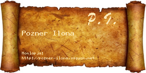Pozner Ilona névjegykártya